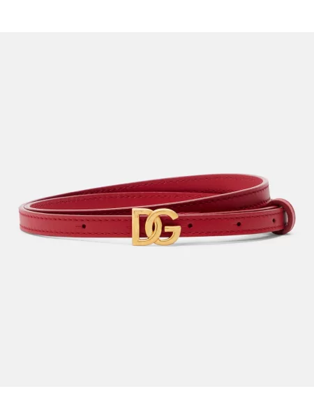 Cu centură curea Dolce&gabbana din piele roșu