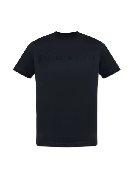 Koszulka Giorgio Armani z logo czarna