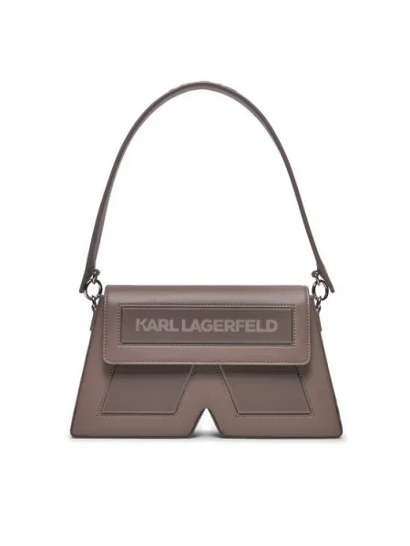Чанта Karl Lagerfeld сиво бежово