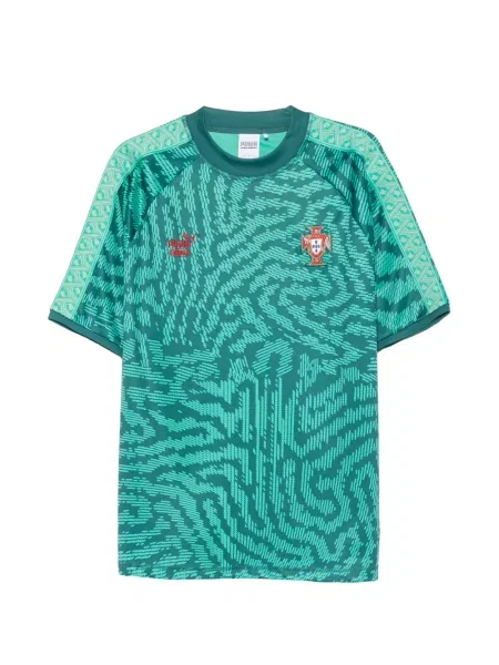 Absztrakt mintás póló Puma nyomtatás zöld