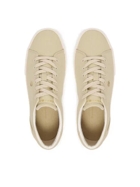 Tommy Hilfiger Superge Th Low Profile Vulc Canvas bež