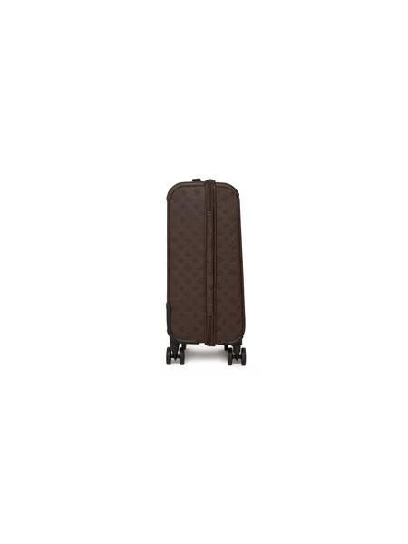 Guess Kovček za kabino Lenwood Travel Temno rjava