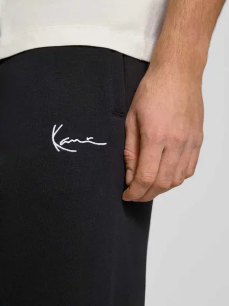 Spodnie dresowe z wyhaftowanym logo Karl Kani czarny