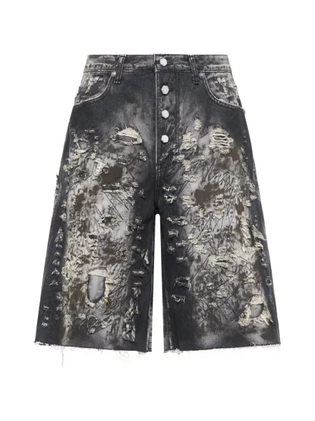 Pantaloni scurți Thug Club zdrențuiți negru
