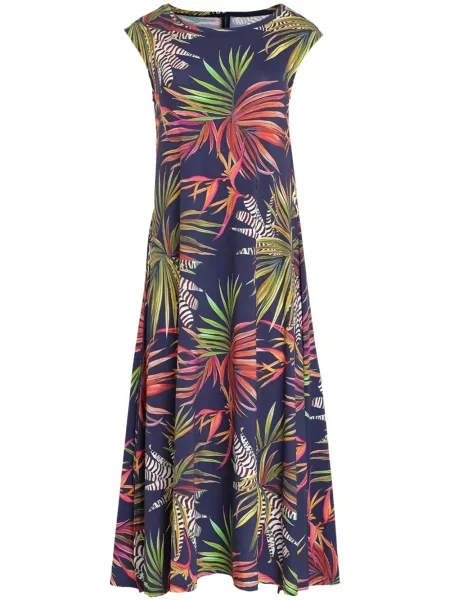 Sukienka midi Lygia & Nanny do kolan garniturowa niebieska