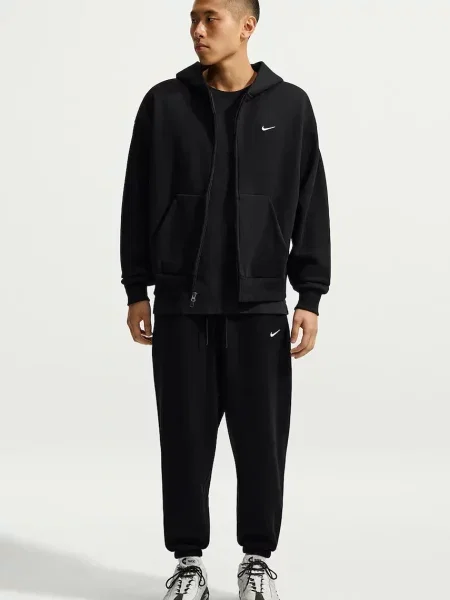 Nike Sportswear bluza rozpinana z kapturem z bawełną Solo Fleece czarna
