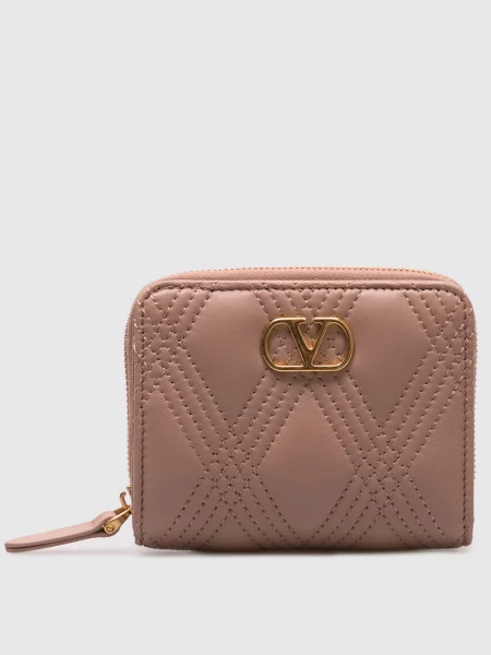 Кожаный кошелек Valentino розовый