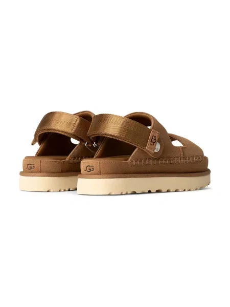 Semišové šľapky UGG Goldenstar Glide hnedá