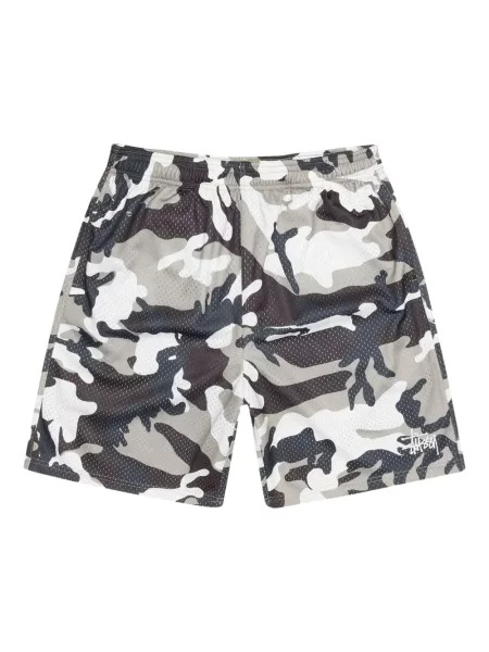 Pantaloni scurți Stüssy cu model camuflaj gri