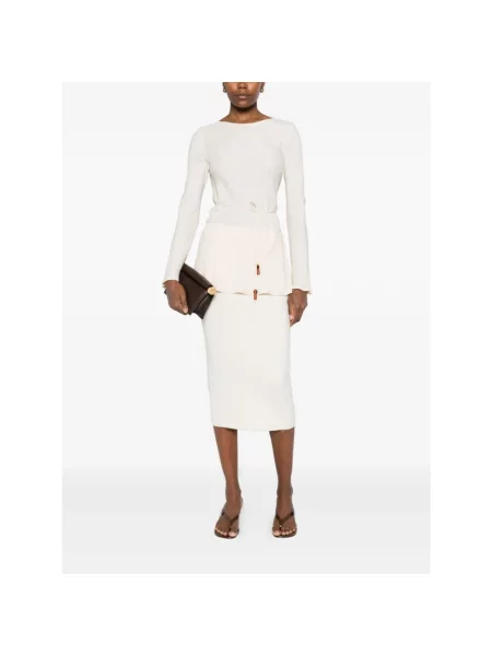 Spódnica Pinko wełniana biała