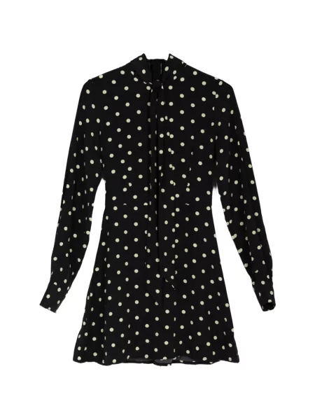 Rochie mini Francoise Pinton - Paris cu buline cu legături negru