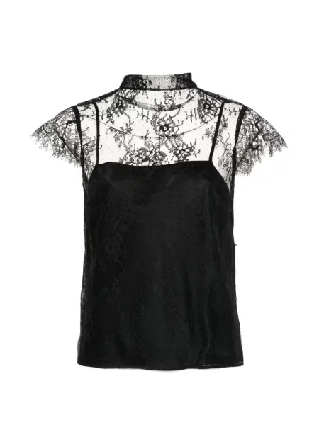 Tricou Posse din dantelă negru