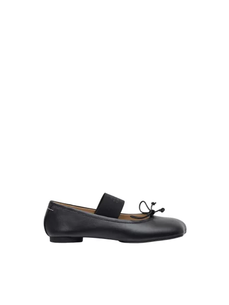 Długi top Mm6 Maison Margiela skórzany czarny