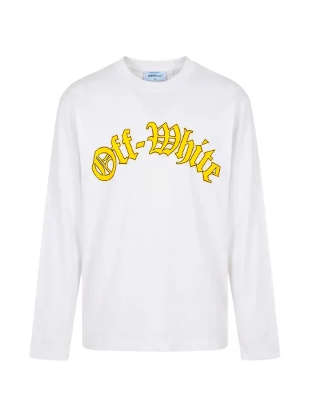 Lung tricou Off-white cu imagine alb