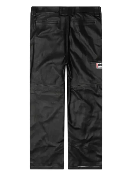 Pantaloni Nahmias din piele negru