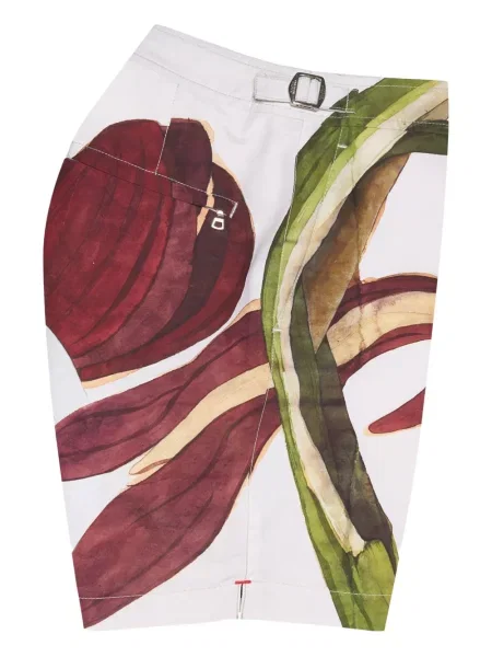 Slip de baie Orlebar Brown cu model floral cu imagine alb