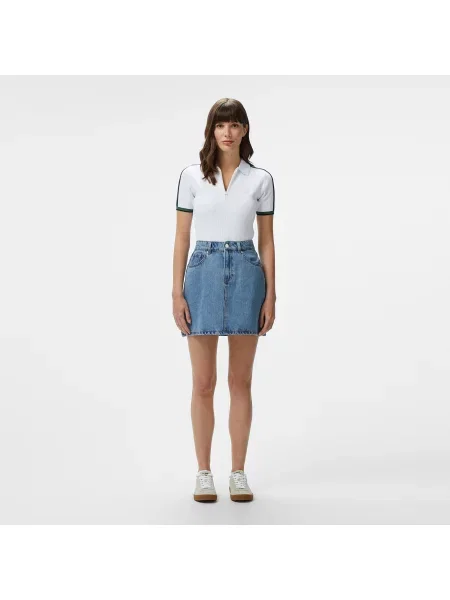 Lacoste Spódnica Regular Fit niebieska