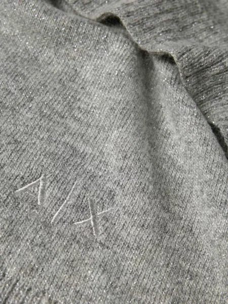 Armani Exchange szalik z dodatkiem wełny szary