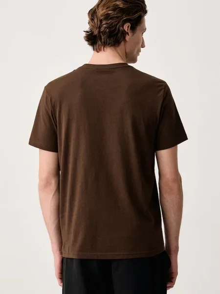 Napapijri T-shirt basic Salis brązowa