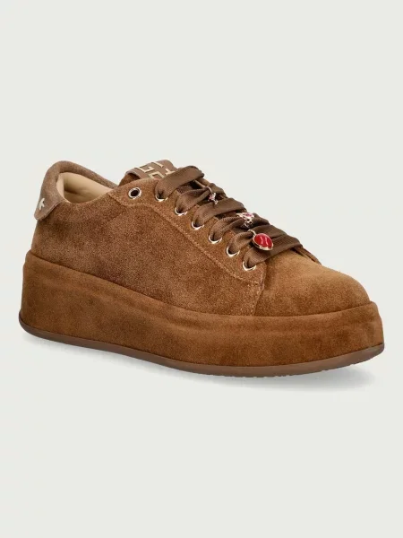 Sneakerși Gio+ din piele maro