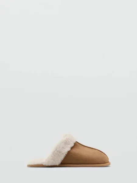 Buty sportowe ze sztucznego zamszu z futerkiem piaskowy Teen 41 MANGO TEEN