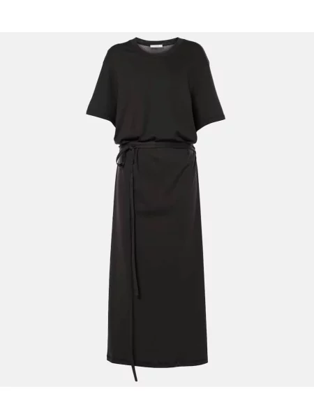 Rochie midi Lemaire din jerseu până la genunchi de costum negru