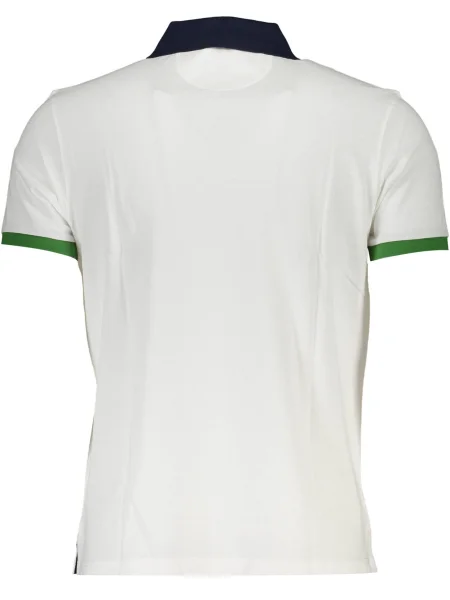 Поло тениска La Martina с къс ръкав бяло