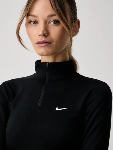 Nike hosszú ujjú edzős pulóver női One Fitted fekete