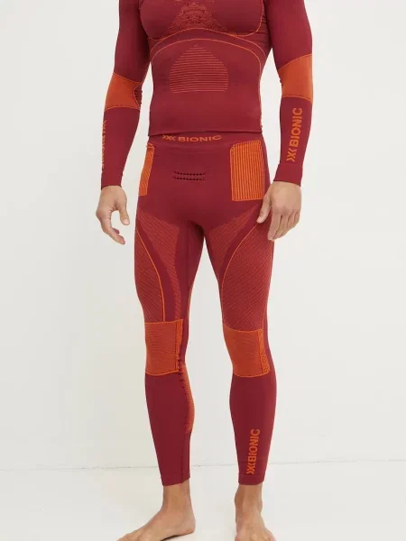 X-Bionic legginsy funkcyjne Energy Accumulator bordowy