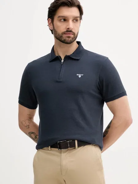 Polo majica Barbour WADWORTH tamno bez uzorka plava