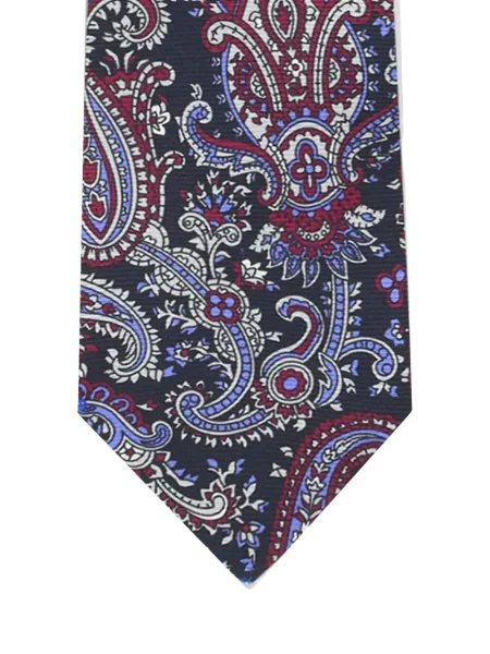 Cravată Etro de mătase cu model floral albastru