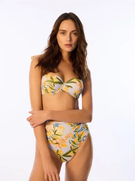 Reserved Top costum de plajă albastru-pal albastru