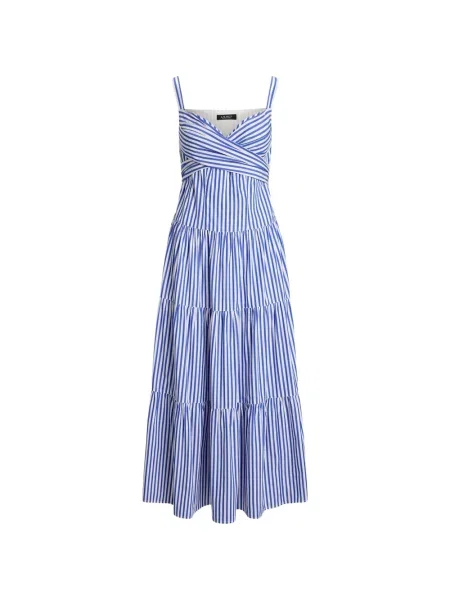 Rochie Lauren Ralph Lauren cu dungi de costum albastru