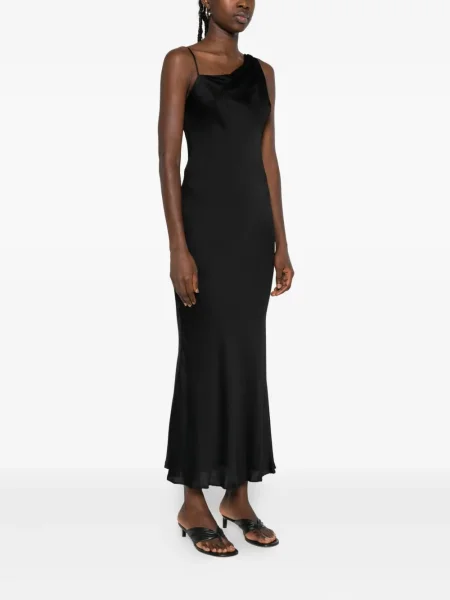Rochie midi Twinset până la genunchi cu un umăr gol de costum negru
