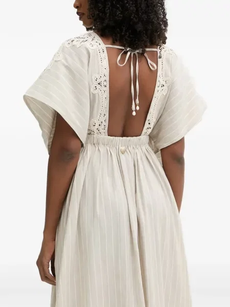 Rochie mini Twinset cu dungi din dantelă