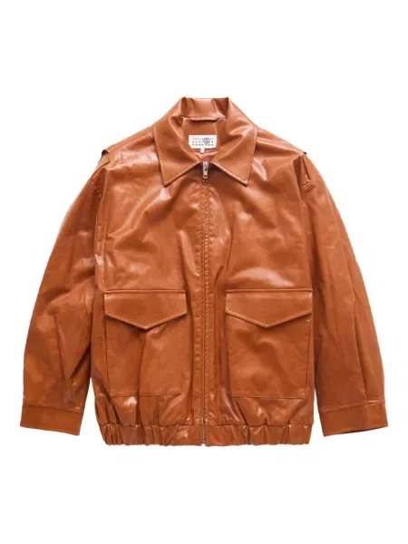 Geanta de piele Mm6 Maison Margiela maro
