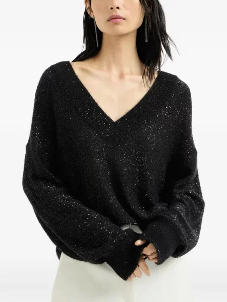 Pulover Brunello Cucinelli de lână negru