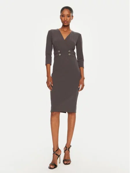 Cocktail obleka Rinascimento siva