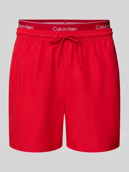 Szorty o kroju regular fit z wbudowanymi figami Calvin Klein Underwear czerwone