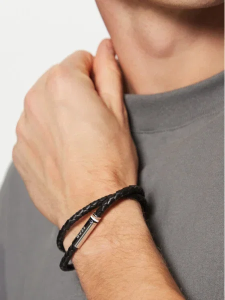 BOSS Black Náramok Ares / strieborná čierna