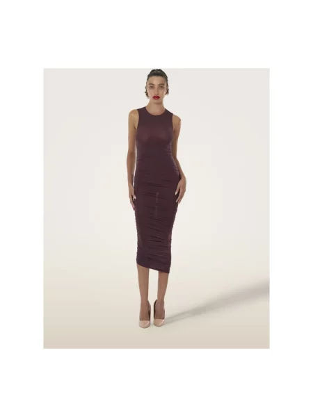 Sukienka Wolford drapowana z drapu fioletowa