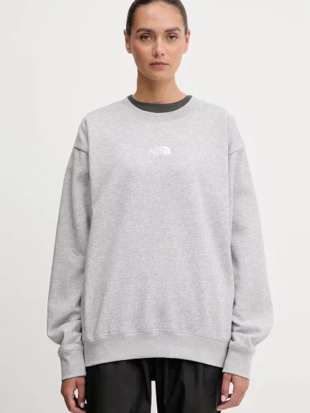 The North Face bluză Essential melanj gri