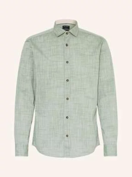 Olymp Krojová Košile Casual Regular Fit zelená