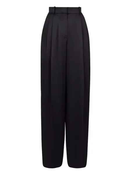 Pantaloni Nina Ricci din satin negru