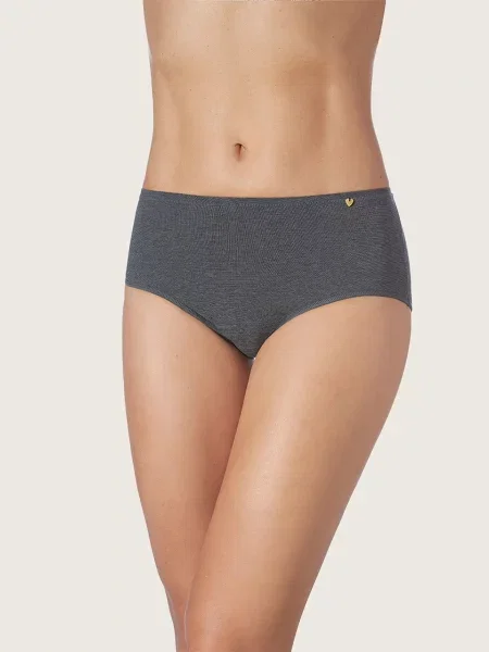 Zd ZERO DEFECTS Chiloți Atenea high waist Soy fiber închis gri
