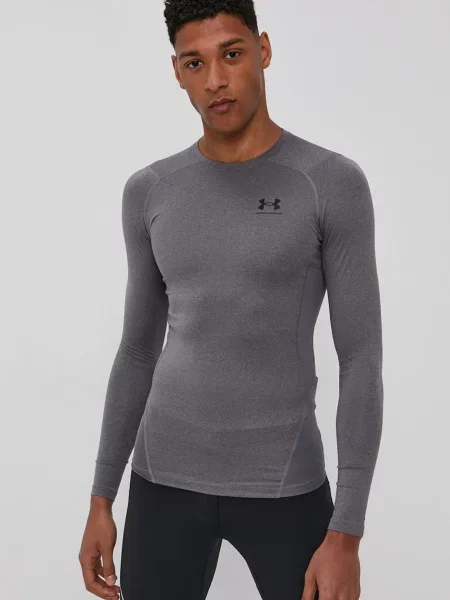 Under Armour Tréninkové tričko s dlouhým rukávem šedé