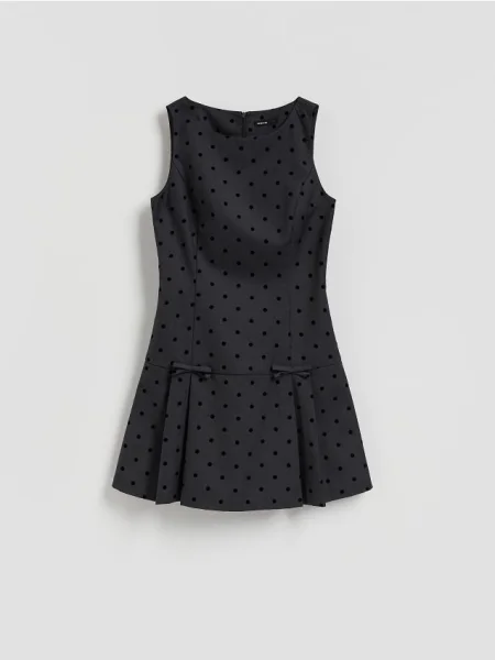 Reserved Міні сукня в горошок світло-сірий сіра