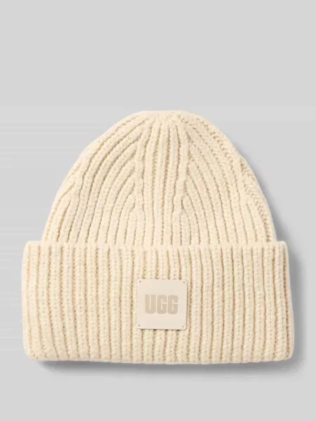 Czapka beanie z detalem z logo Ugg beżowa