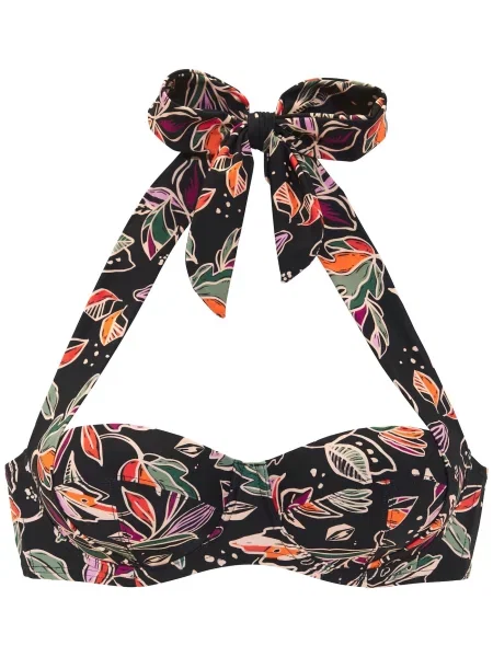BUFFALO Sutien costum de baie verde închis / portocaliu negru