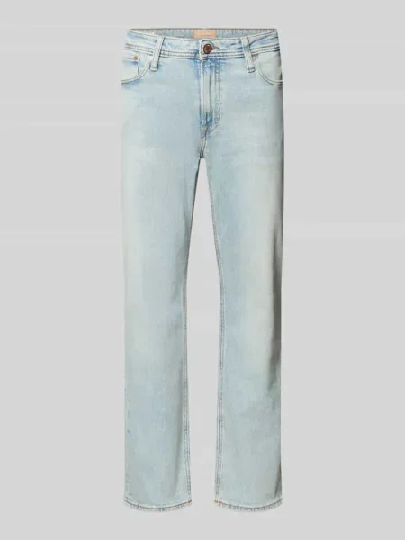 Jeansy o kroju straight fit z mieszanki bawełny model ‘CLARK ORIGINAL’ Jack & Jones